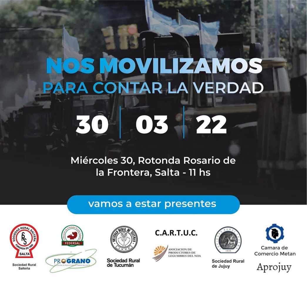 El campo se moviliza «para contar la verdad»