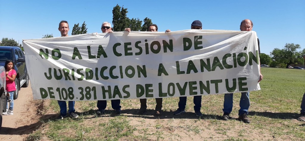Productores de La Pampa salieron a manifestarse en contra de la expropiación de sus tierras