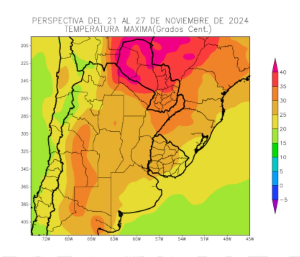 Prevén altas temperaturas para el centro del país y tormentas para el norte del área agrícola