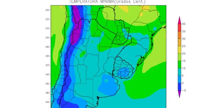 Avanza una masa de aire polar marítima y extiende el frío a todo el país