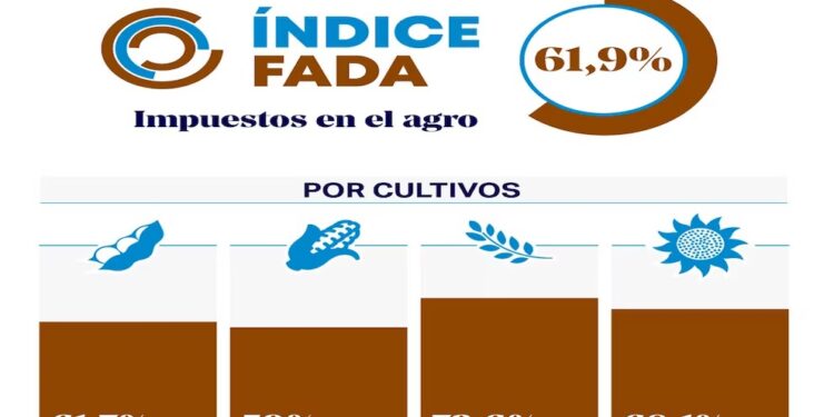 Por cada $100 de renta agrícola, el Estado se queda con $62